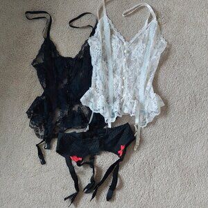 Lace Bustiere Cami Bodysuit Bundle + Bonus size S
